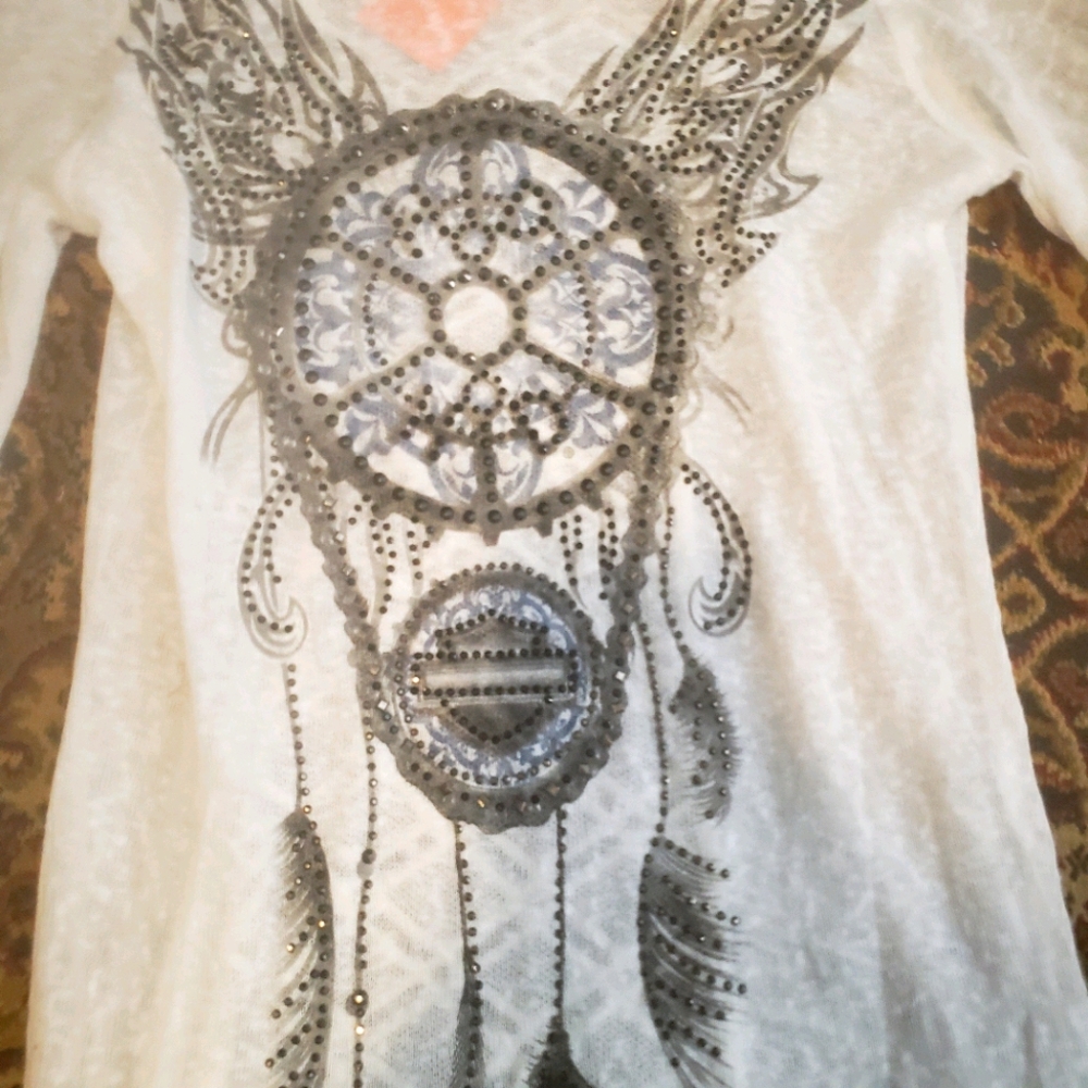 BNWT! Harley Davidson White Lace XS Top
